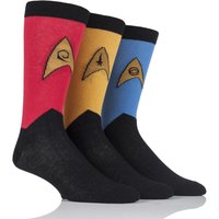 Mens 3 Pair SockShop Star Trek Uniforms Cotton Socks
