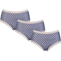 Ladies 3 Pair Kinky Knickers 'Silver & Oyster' Diamond Daisy Classic Lace Knickers In Gift Box