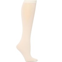Ladies 1 Pair Trasparenze Liscio Plain Cotton Knee High Socks