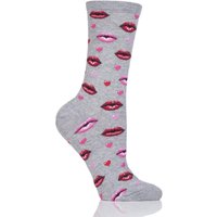 Ladies 1 Pair HotSox Kisses Lips Cotton Socks