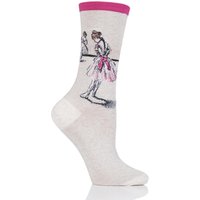 Ladies 1 Pair HotSox Artist Collection Degas Study Dancer Cotton Socks