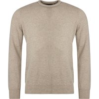 Mens Great & British Knitwear Plain Lambswool Crew Neck Jumper With Harris Tweed Elbow Patches