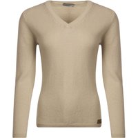 Ladies Great & British Knitwear 100% Lambswool V Neck Jumper With Elbow Patch Detail