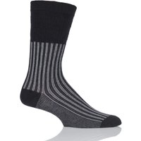 Mens 1 Pair HJ Hall Jester Striped Softop Socks