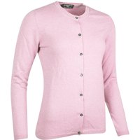 Ladies Great & British Knitwear Made In Scotland 100% Cashmere Golfer Cardigan Pinks Whites And Purples