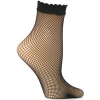 Ladies 1 Pair Trasparenze Idra Fishnet Ankle High Socks