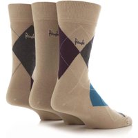 Mens 3 Pair Pringle Strathaven Argyle Design Cotton Socks