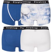 Mens 2 Pack Firetrap Plain And Photographic Print Cotton Boxer Shorts