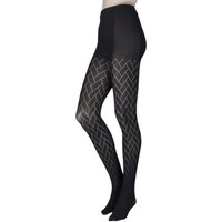 Ladies 1 Pair Couture By Silky Ultimates Seamless And Ladder Proof Geometric Opaque Tights
