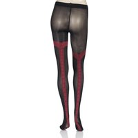 Ladies 1 Pair Vixen By Couture Charley Tuxedo Seamed Opaque Tights