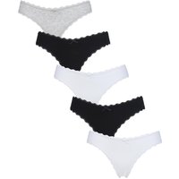Ladies 5 Pack Tokyo Laundry Perry Cotton Laced Trim Briefs