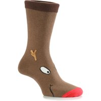 Mens 1 Pair SockShop Dare To Wear Christmas Socks - Rudolph