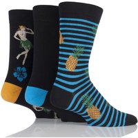 Mens 3 Pair SockShop Just For Fun Pineapple Novelty Cotton Socks