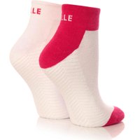 Ladies 2 Pair Elle Massaging Sole Cotton Anklet Socks