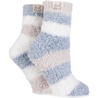 Ladies 2 Pair Elle Fluffy And Cosy Blissful Bed Time Socks