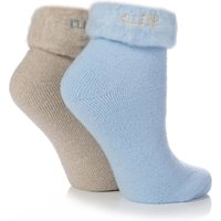 Ladies 2 Pair Elle Original Cosy Bed Socks