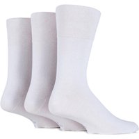 Mens 3 Pair Gentle Grip Plain Cotton Suit Socks