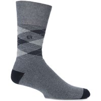 Mens 1 Pair Gentle Grip Cushioned Foot Argyle Socks