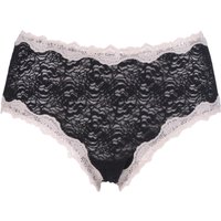 Ladies 1 Pair Kinky Knickers 'Black & Oyster' Scallop Edge Lace 'Classic' Knicker
