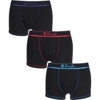 Mens 3 Pack Pringle Edward Fashion Trunks With Contrast Waistband And Binding