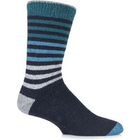 Mens 1 Pair Urban Knit Ombre Striped Wool Blend Socks