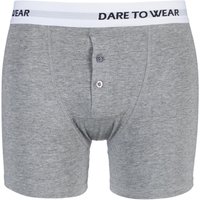 Mens 1 Pack SockShop Bamboo Button Front Boxer Trunks In Grey