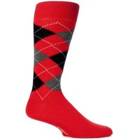 Mens 1 Pair Viyella Half Hose Wool Argyle Socks Made In England
