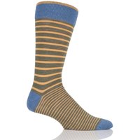 Mens 1 Pair Viyella Two Stripe Wool Blend Socks