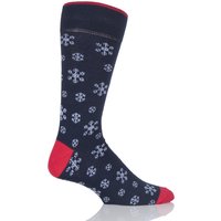 Mens 1 Pair Viyella Snowflake Design Cotton Socks