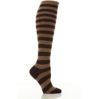 Ladies 1 Pair Pantherella 85% Cashmere Striped Knee High Socks