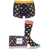 Mens Happy Socks Big Dots Socks And Boxer Shorts Gift Box