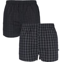 Mens 2 Pack Farah 100% Cotton Checked Woven Boxers
