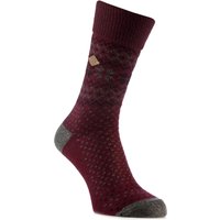 Mens 1 Pair Farah 1920 Wool Mix Fairisle Boot Socks With Turn Over Top