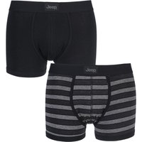 Mens 2 Pack Jeep Wide Stripe And Plain Hipster Trunks