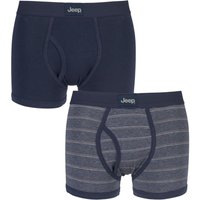 Mens 2 Pack Jeep Micro Stripe And Plain Hipster Trunks