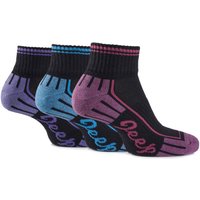 Ladies 3 Pair Jeep Cushioned Cotton Ankle Socks