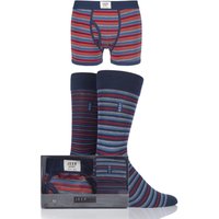 Mens 3 Pack Jeep Spirit Gift Boxed Striped Trunks And Socks