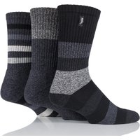 Mens 3 Pair Jeep Cotton Striped Chunky Boot Socks