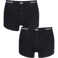 Mens 2 Pack Jeff Banks Plymouth Button Cotton Boxer Shorts
