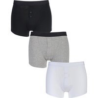 Mens 3 Pack Jeff Banks Marlow Buttoned Boxer Shorts