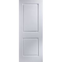 2 Panel Pre-Painted White Smooth Unglazed Door Kit (H)2040mm (W)826mm