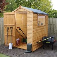 6X4 Apex Shiplap+ Wooden Shed With Assembly Service Base Included