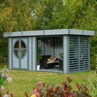 8X17 Connor Shiplap Timber Summerhouse Base Included - 5013856015765