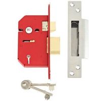 Union 64mm Stainless Steel Effect 5 Lever Mortice Sashlock