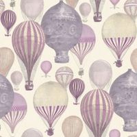 Ideco Home Laurent Pink & Purple Hot Air Balloon Wallpaper
