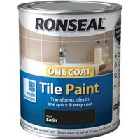 Ronseal Tile Paints Black High Gloss Tile Paint0.75L