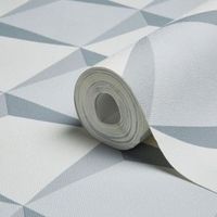 A.S. Creation Move Your Wall Grey & Cream Geometric 3D Diamond Effect Wallpaper