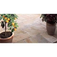 Fossil Buff Natural Sandstone Mixed Size Paving Pack (L)4570mm (W)3340mm 15.30 M²