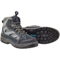 Rigour Grey & Blue Split Suede Leather Steel Toe Cap Hiker Boots Size 8