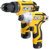 JCB 1.3Ah Li-Ion Combi Drill & Impact Driver Twin Pack 2 Batteries CKT120J2